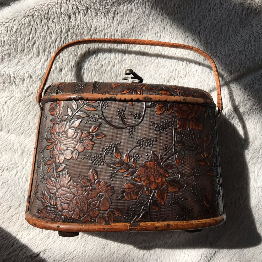 Vintage wooden handbag